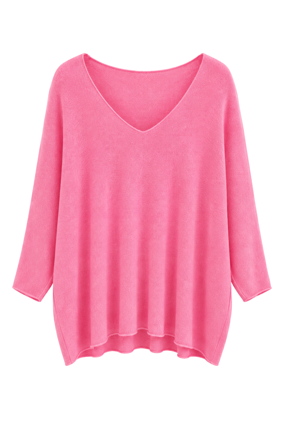 Pullover Mila V-Ausschnitt himbeer, Gr. 38-46