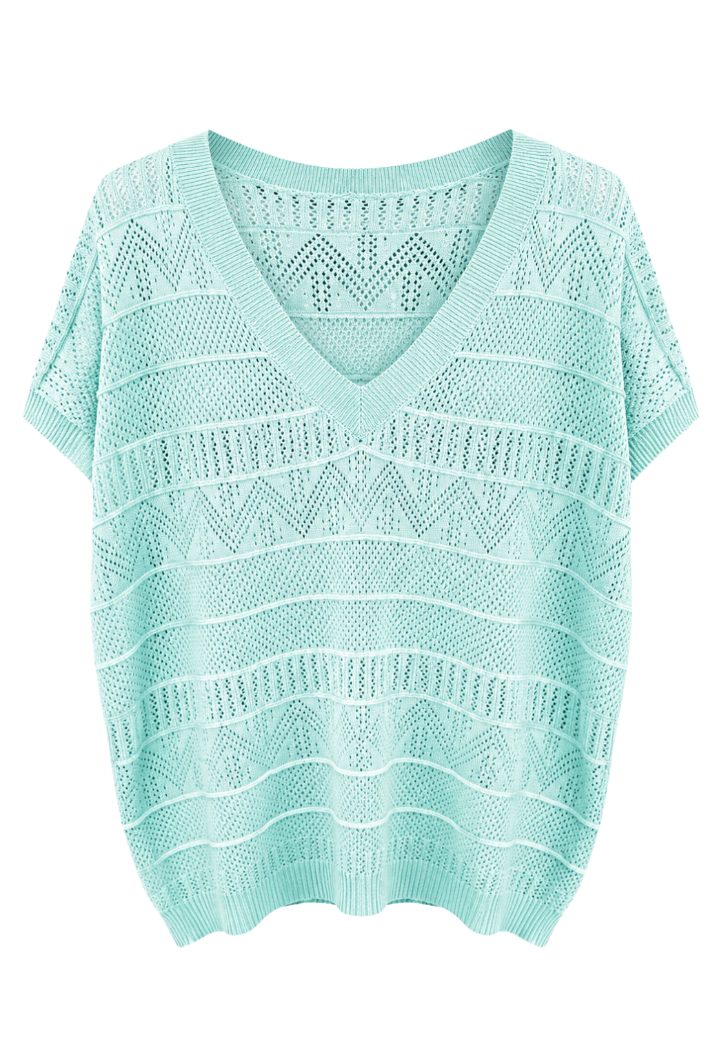 Strickshirt „Meeresbrise“ türkis, Gr. 34-42