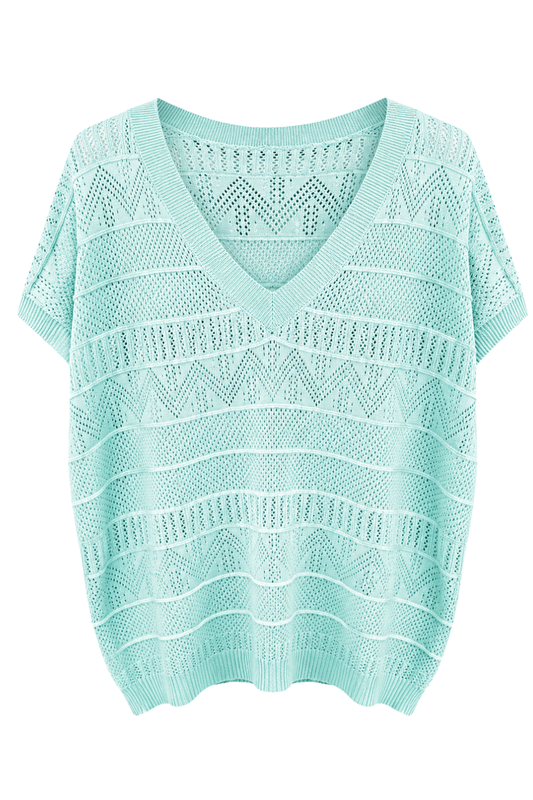 Strickshirt „Meeresbrise“ türkis, Gr. 34-42