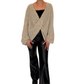Flared Kunstlederhose schwarz, Gr. 36-44
