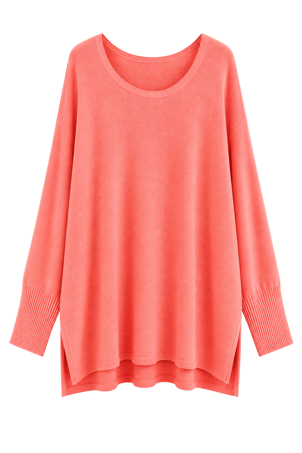 Oversize Pullover „Luna“ koralle, Gr. 38-46