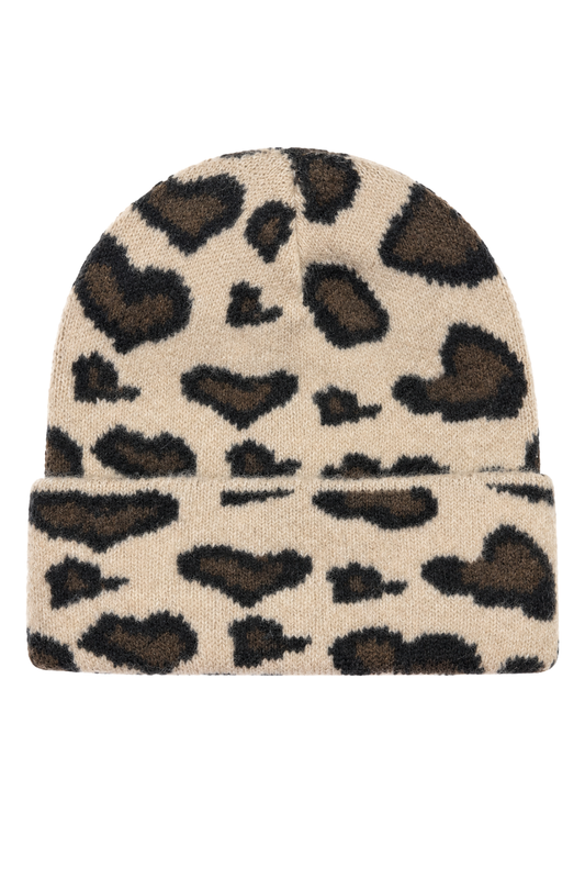 Strickmütze Wild Leo beige