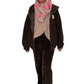Teddy Fleece Jacke mit Kapuze braun, Gr. 34-42