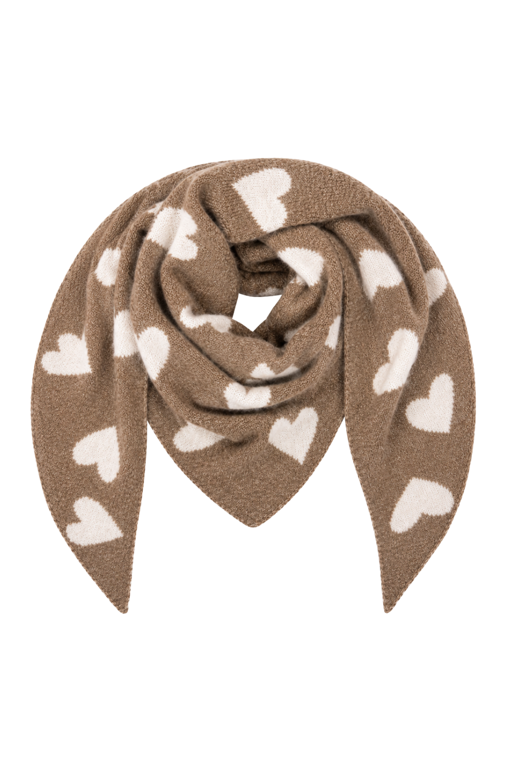 Wendeschal Herzen creme-taupe