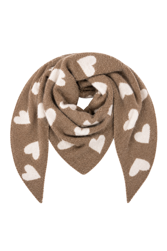 Wendeschal Herzen creme-taupe
