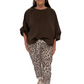 Ballon Pullover schokobraun, Gr. 36-42
