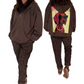 ICONIC DOG – Oversized Balloon Hoodie Jacke braun, Gr. 36-42