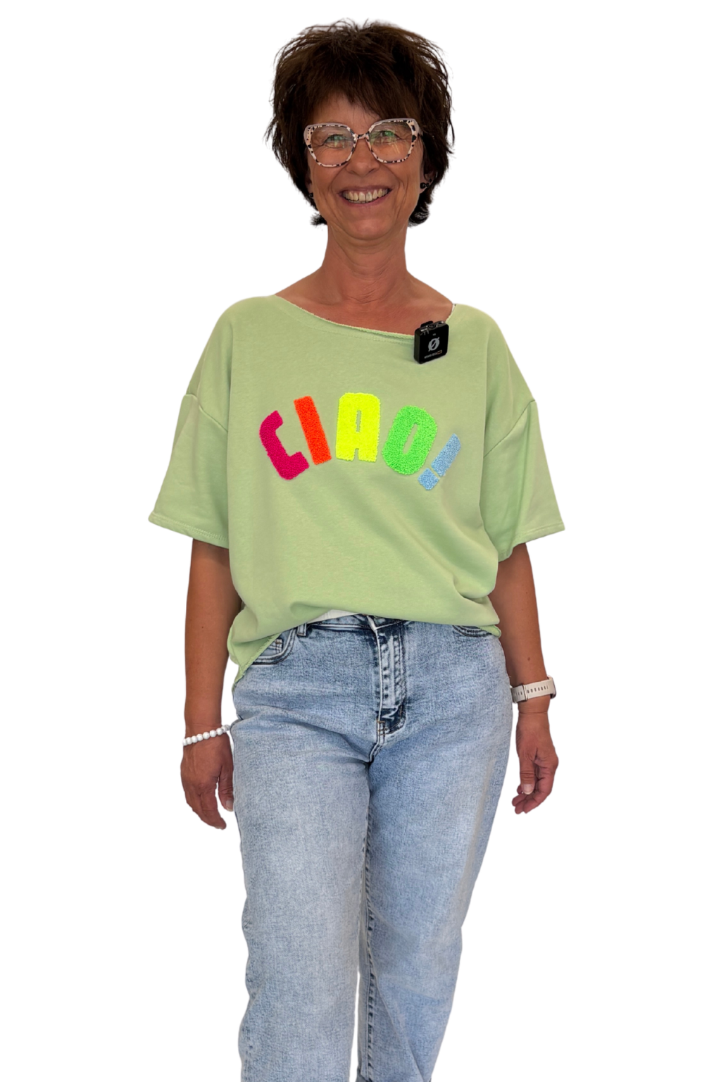 Shirt "Ciao Bella" pistazie, Gr. 36-42