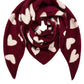 Wendeschal Herzen bordeaux-beige
