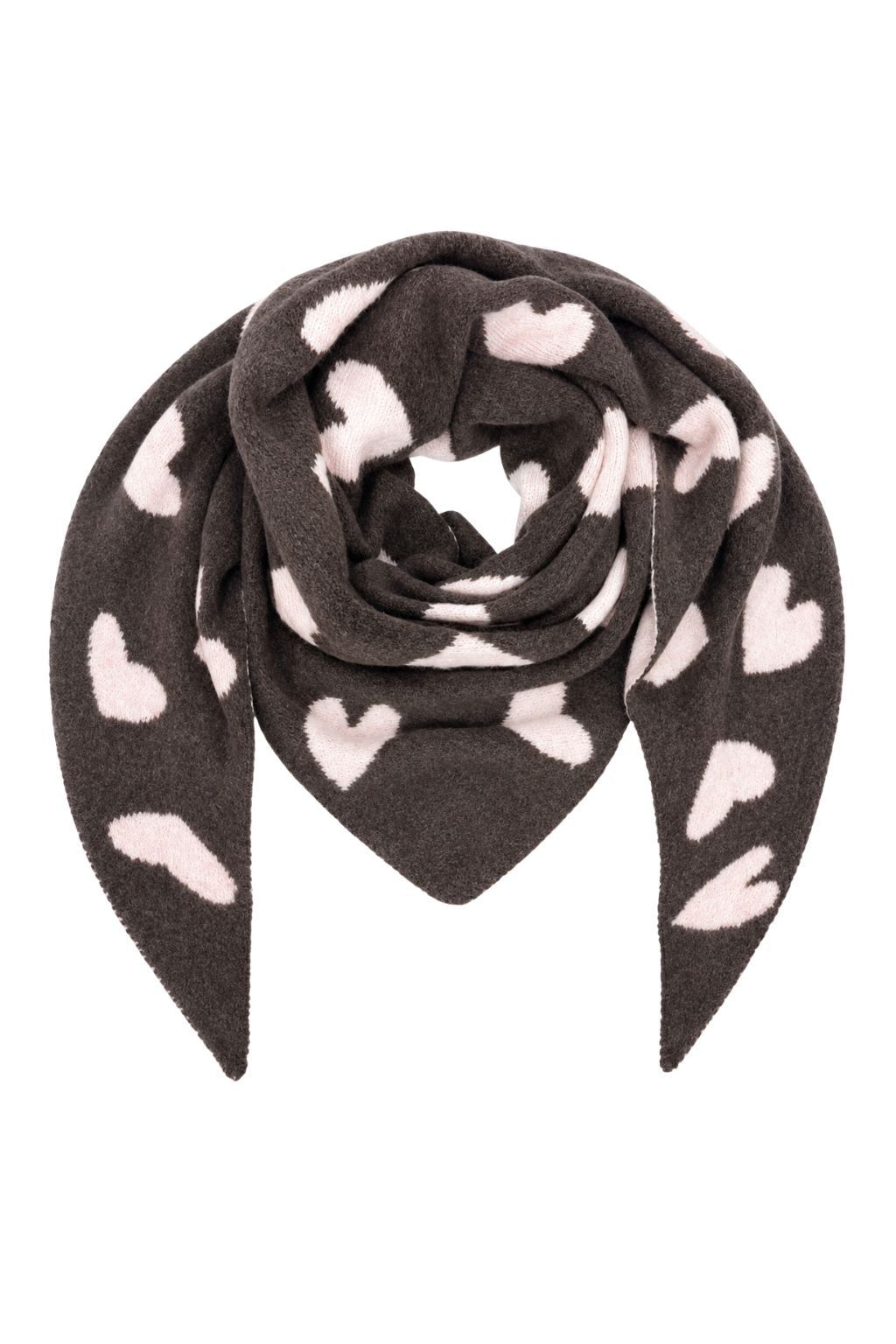 Wendeschal Herzen kaffee-rosa