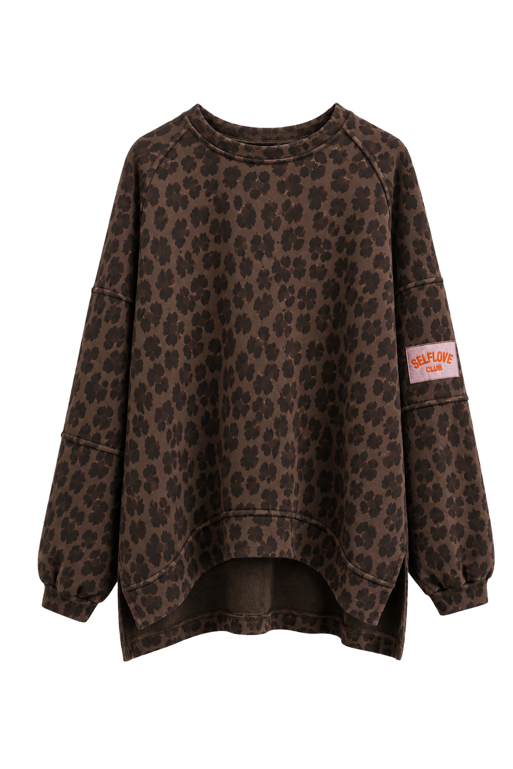 Leo Oversize Sweater „Self Love“ braun, Gr. 36-44