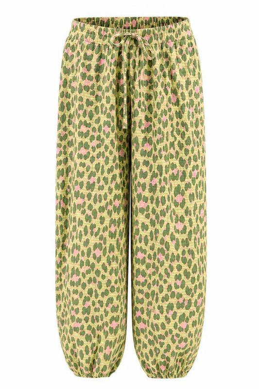 Musselin-Hose „Ibiza Leo“ apfelgrün, Gr. 36-44