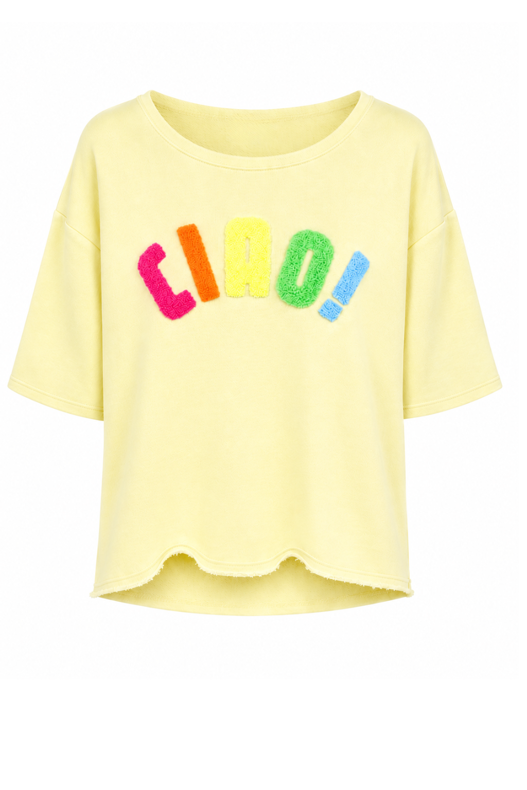 Shirt "Ciao Bella" gelb, Gr. 36-42