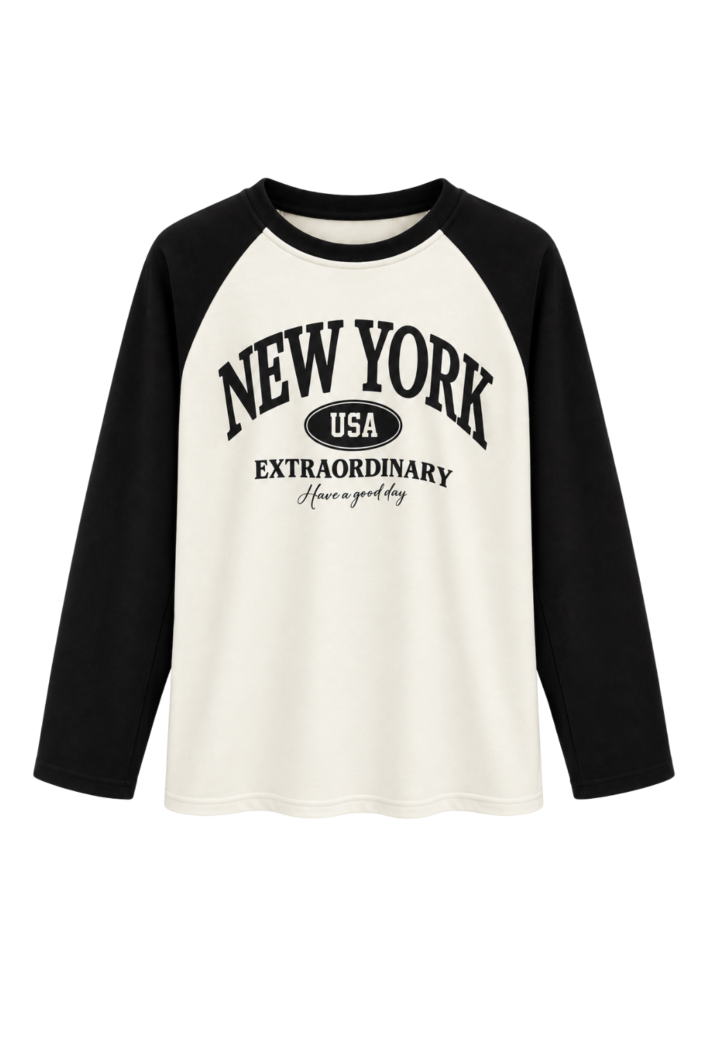 Shirt New York College schwarz, Gr. 34-42