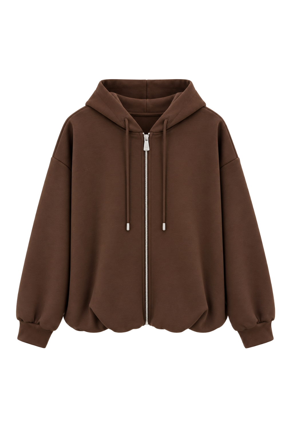 ICONIC DOG – Oversized Balloon Hoodie Jacke braun, Gr. 36-42