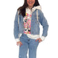 Jeansjacke mit integrierter Kapuze, Gr. 36-42