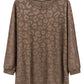 Lockeres Strukturshirt mit Leo-Muster braun, Gr. 38-44