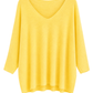 Pullover Mila V-Ausschnitt gelb, Gr. 38-46