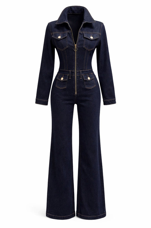 Jumpsuit dunkelblau, Gr. 38-46