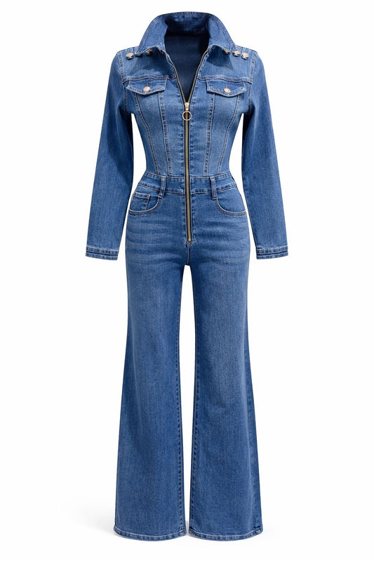 Jumpsuit jeansblau, Gr. 36-44
