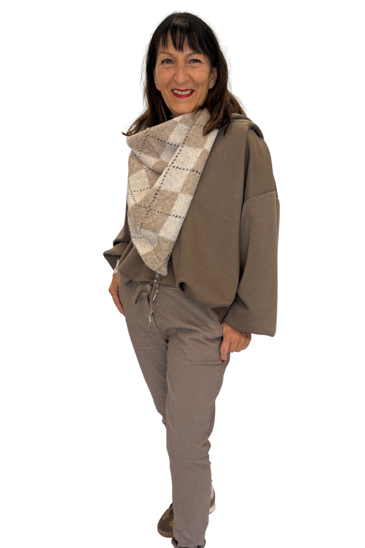 Hoodie-Jacke schlamm, Gr. 36-42