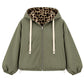 Wendejacke mit Kapuze oliv, Gr. 34.42