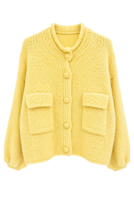 Strickjacke gelb, Gr. 38-44
