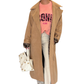 Trenchcoat Velourlederoptik camel, Gr. 36-42