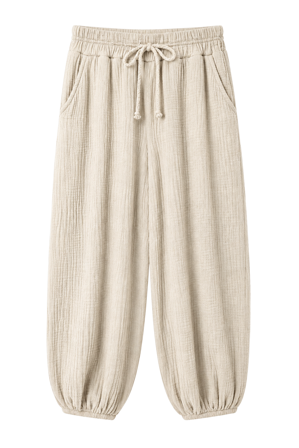 Musselin Ballon Hose beige, Gr. 36-42