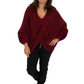 Strick-Wickelpullover bordeaux, Gr. 34-42