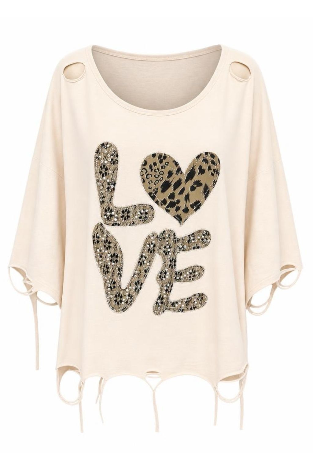 Shirt Wild Love beige, Gr. 38-44