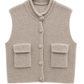 Strickweste taupe, Gr. 38-46