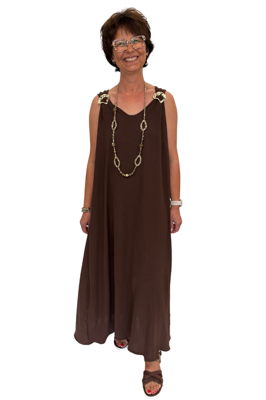 Maxikleid „Mokka“, Gr. 38-44