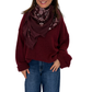 Oversize Strickpullover bordeaux, Gr. 38-44