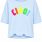 Shirt "Ciao Bella" blau, Gr. 36-42