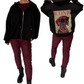 ICONIC DOG – Oversized Balloon Hoodie Jacke schwarz, Gr. 36-42