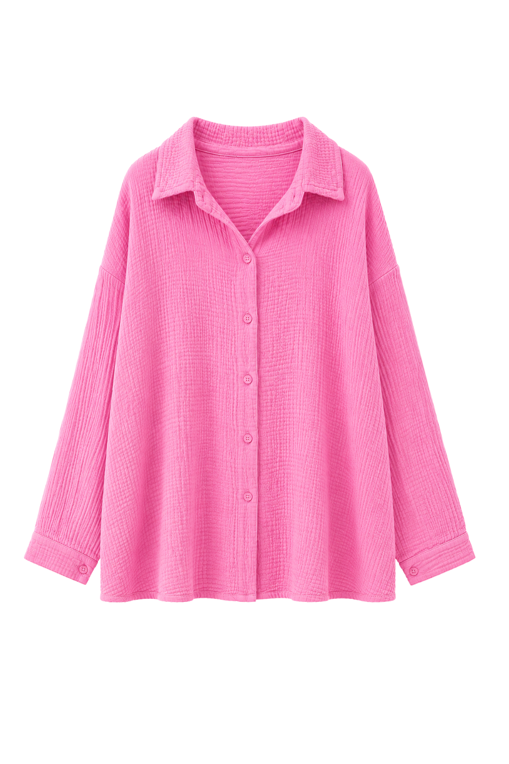 Musselin Oversize Bluse "Lina" pink, Gr. 38-44