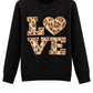Strickpullover Leo-Love schwarz, Gr. 34-44