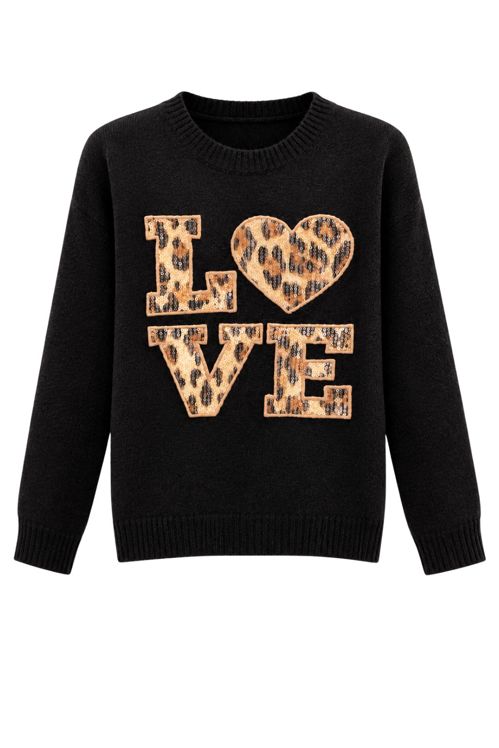 Strickpullover Leo-Love schwarz, Gr. 34-44