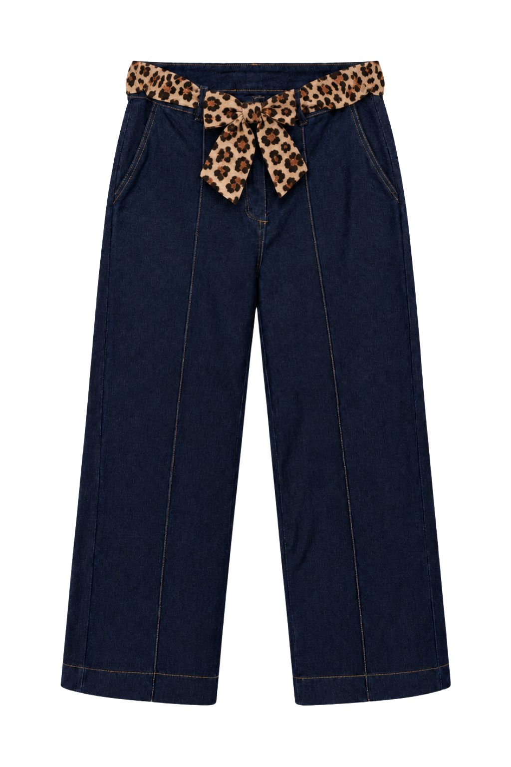 Jeans mit Leo-Bindegürtel, Gr. 36-44
