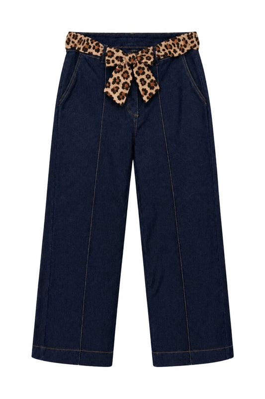 Jeans mit Leo-Bindegürtel, Gr. 36-44