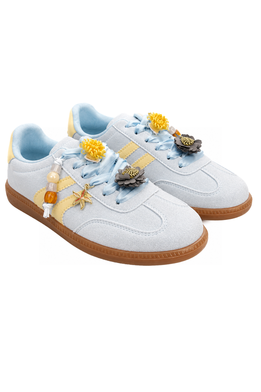 Sneaker Blumenzauber blau, Gr. 36-41