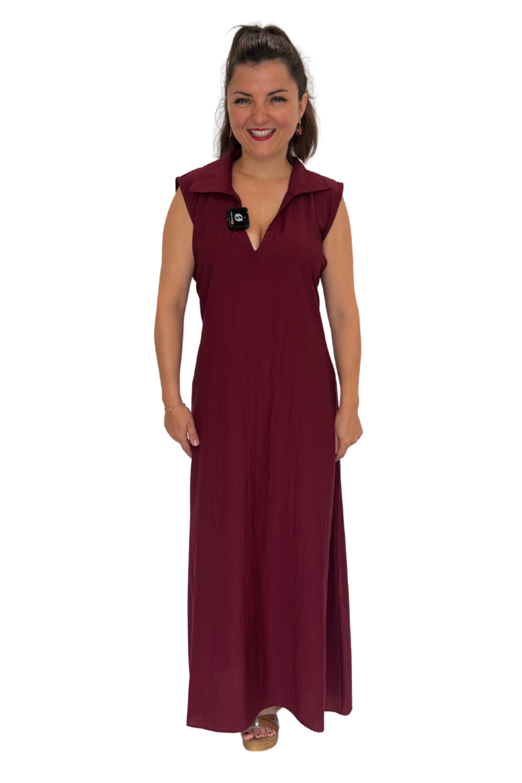 Bordeaux Chic Kleid, Gr. 36-38