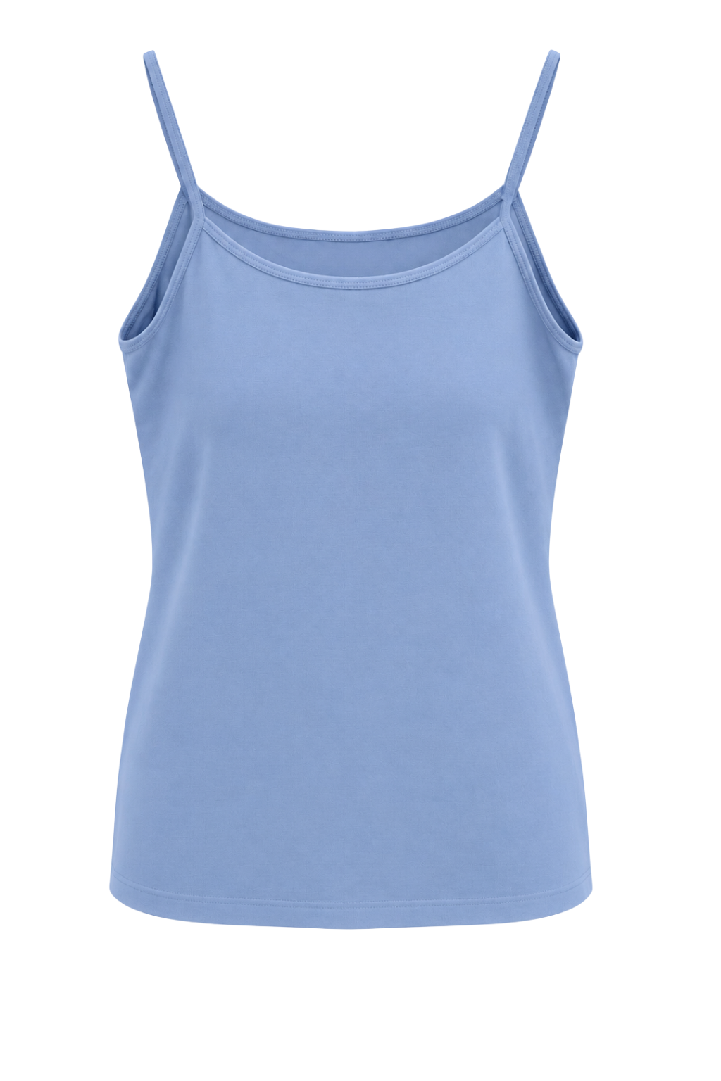 Basic Spaghettiträger Top taubenblau, Gr. 36-42