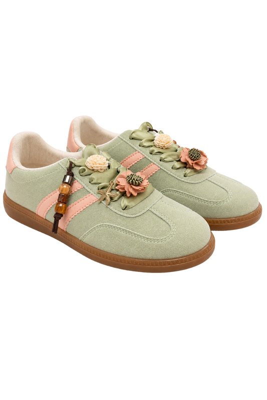 Sneaker Blumenzauber grün, Gr. 36-41