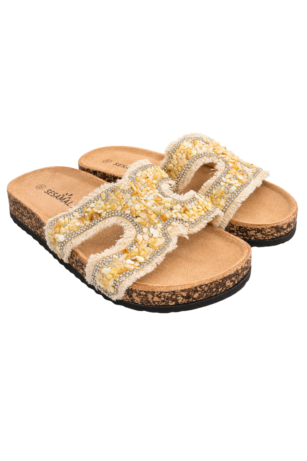 Pantolette Glam Stone beige, Gr. 36-41