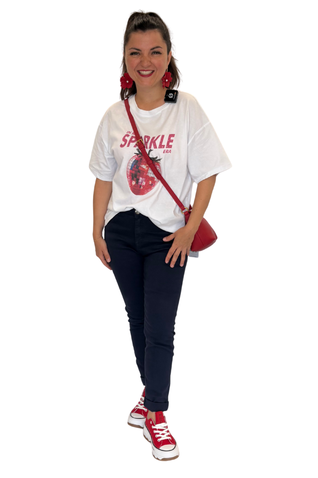 Erdbeer-Shirt "Sparkle", Gr. 34-40