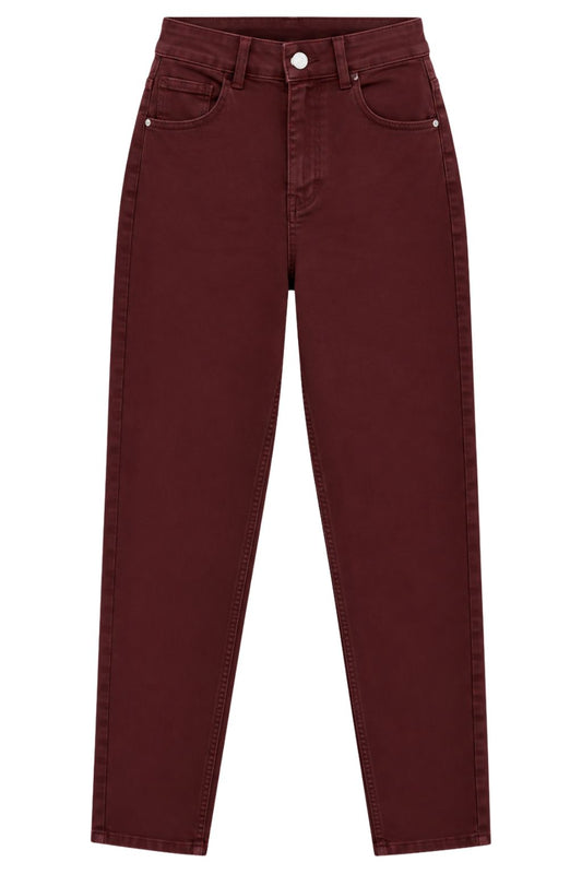 Mom-Fit Jeans Adoro bordeaux, Gr. 34-42