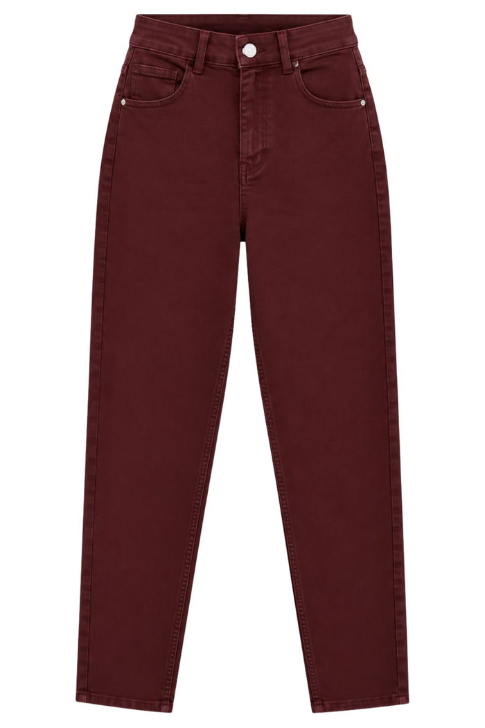 Mom-Fit Jeans Adoro bordeaux, Gr. 34-42