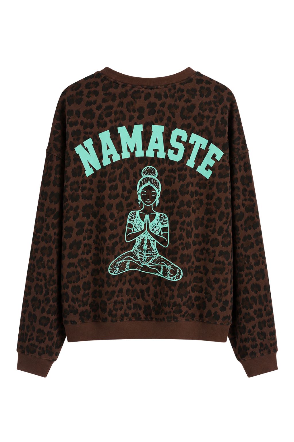Leo Sweater "Namaste" türkis, Gr. 36-44